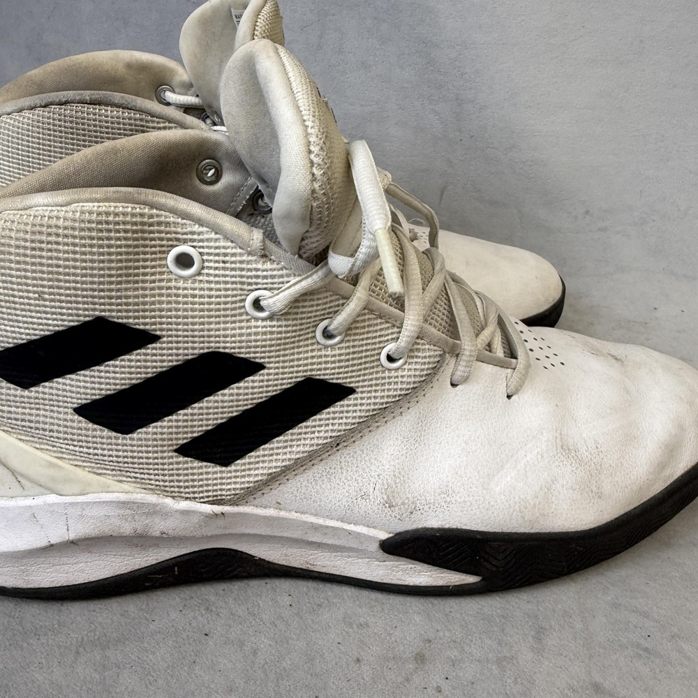 Adidas Basketball Shoes Mens Size 11 White Black Cloudfoam Adiwear Mid‎ Top - Picture 4 of 11